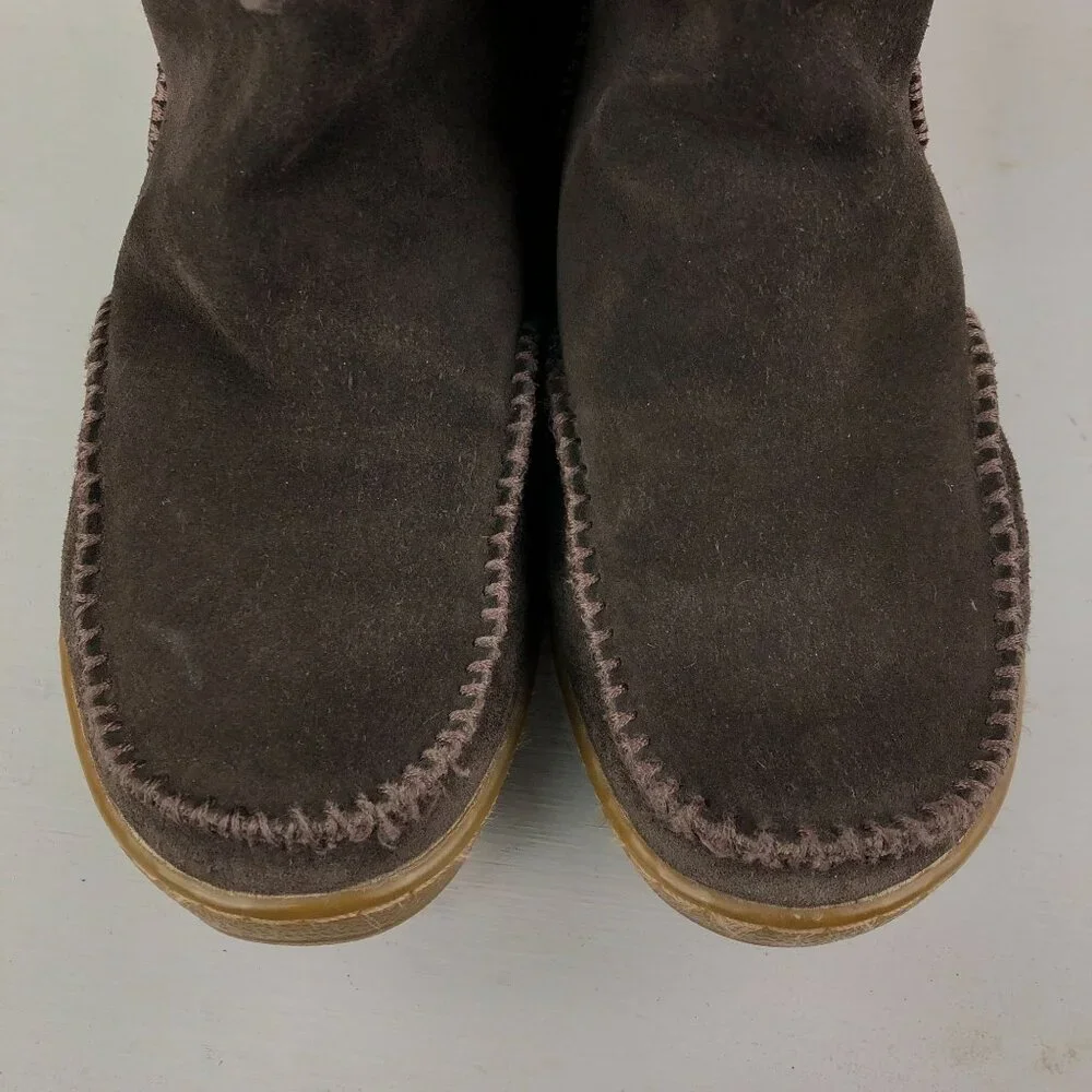 Columbia Women's Size 7.5 Minx Moccasin Brown Waterproof Drawstring Boots